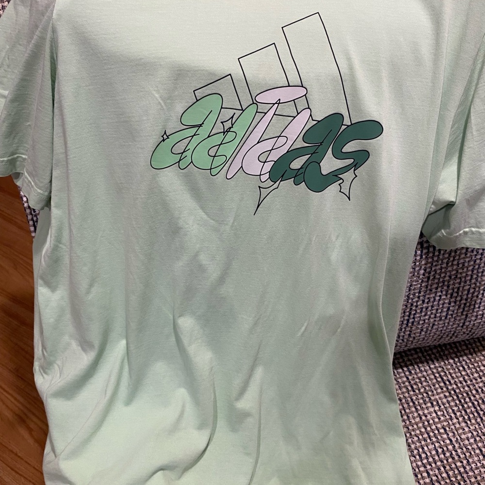 Adidas Mint Green Tee with Logo